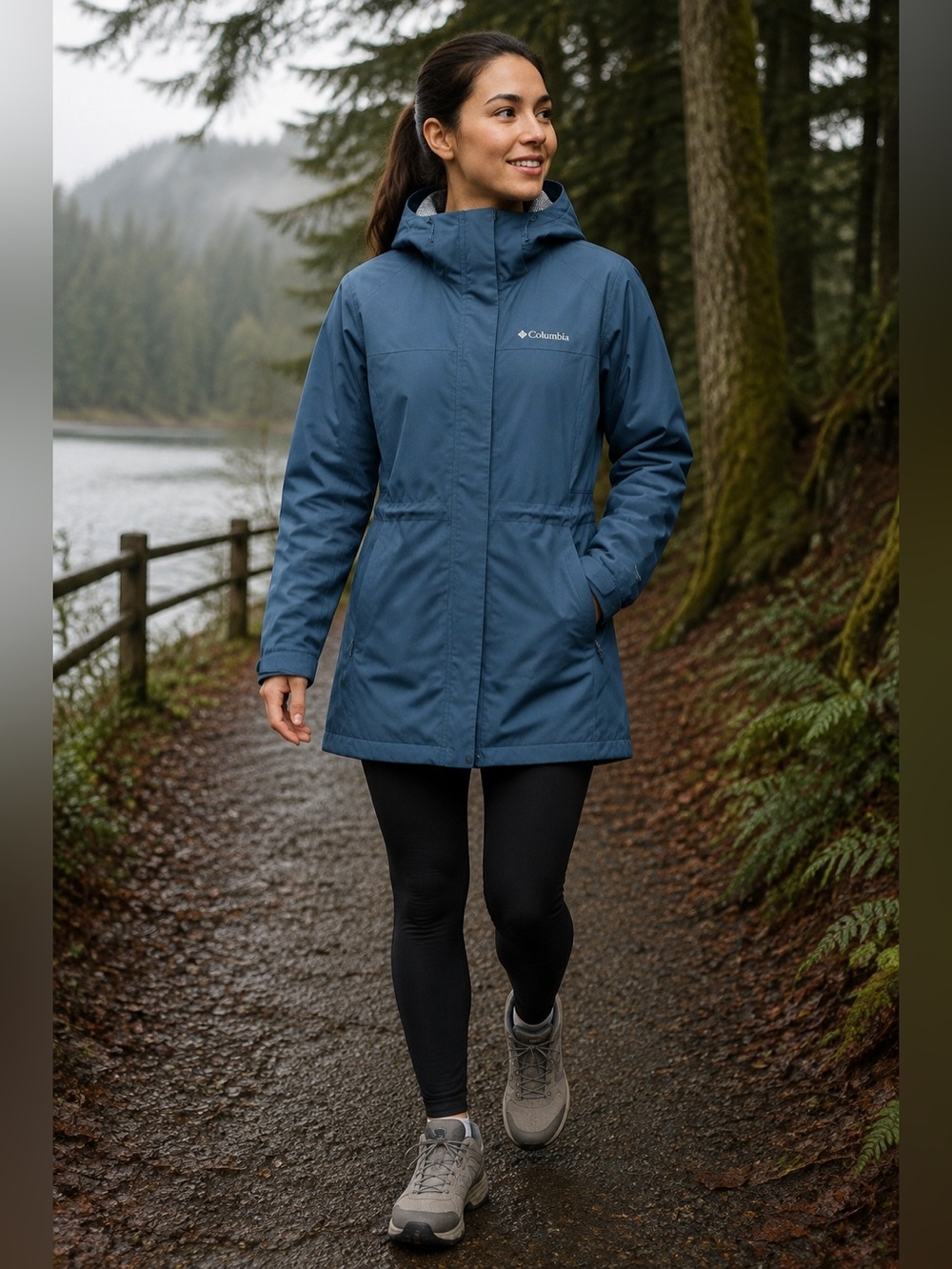 NWOT Columbia Hikebound II Long Insulated Waterproof Jacket Teal Size L